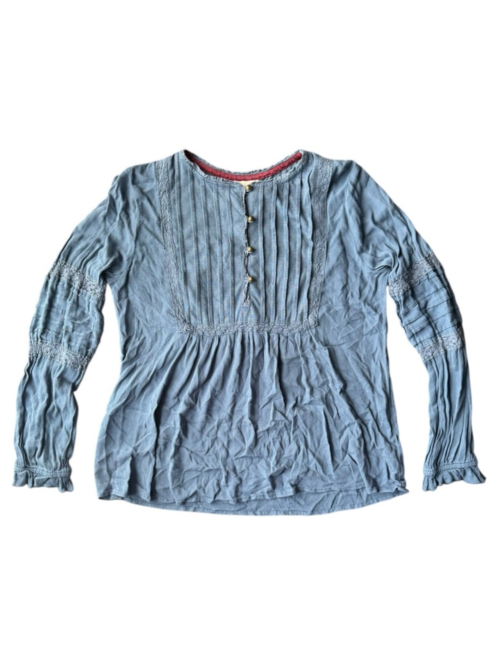 🌼5 For $25🌼 Knox Rose Light Blue Pintuck Peasant Blouse Size M